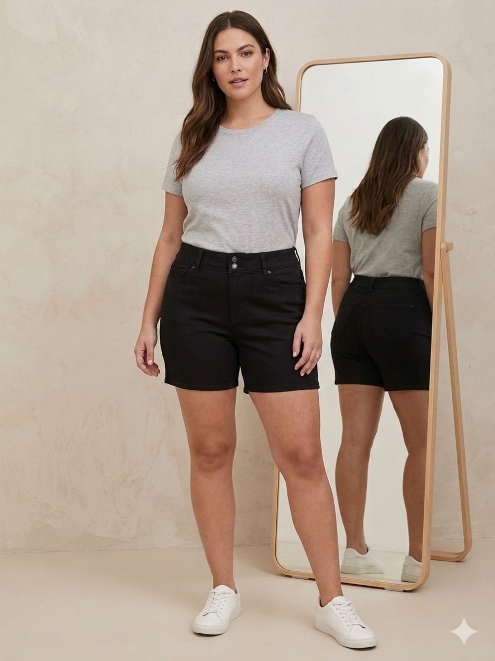 High-Rise Black Women’s Casual Shorts Size 8